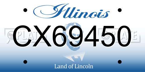 CX69450 Illinois License Plate