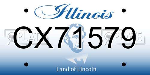 CX71579 Illinois License Plate