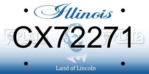 CX72271 Illinois License Plate