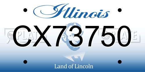 CX73750 Illinois License Plate