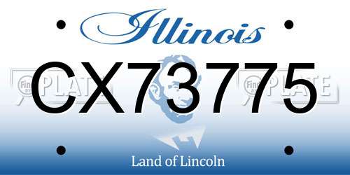 CX73775 Illinois License Plate