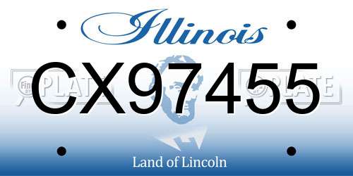 CX97455 Illinois License Plate