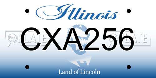 CXA256 Illinois License Plate