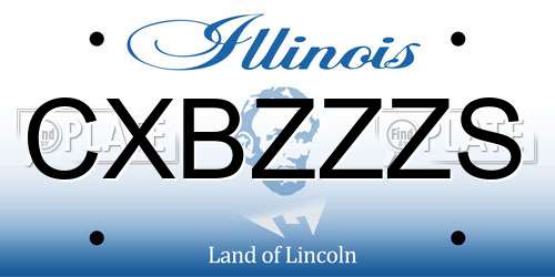 CXBZZZS Illinois License Plate