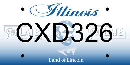 CXD326 Illinois License Plate