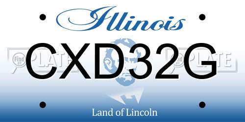 CXD32G Illinois License Plate