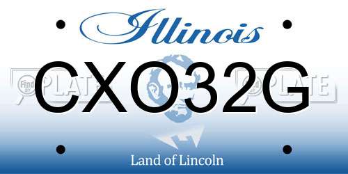 CXO32G Illinois License Plate
