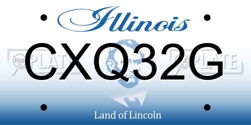 CXQ32G Illinois License Plate