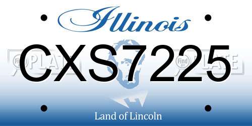 CXS7225 Illinois License Plate
