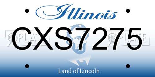 CXS7275 Illinois License Plate