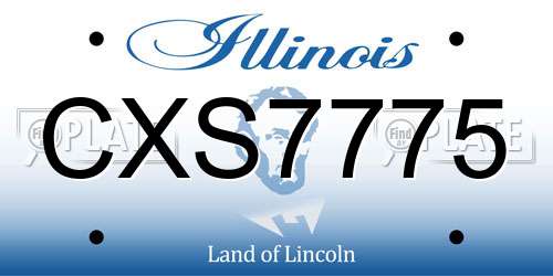 CXS7775 Illinois License Plate