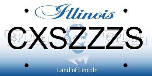 CXSZZZS Illinois License Plate