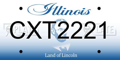CXT2221 Illinois License Plate