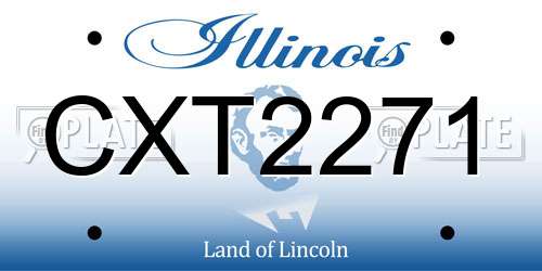 CXT2271 Illinois License Plate