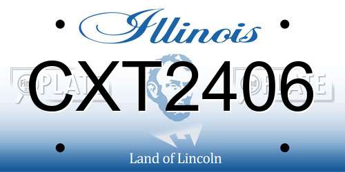 CXT2406 Illinois License Plate