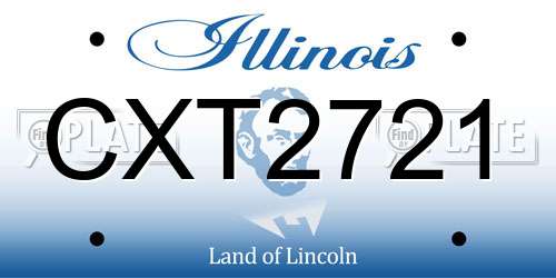 CXT2721 Illinois License Plate
