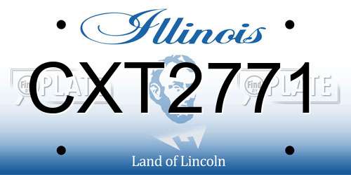 CXT2771 Illinois License Plate