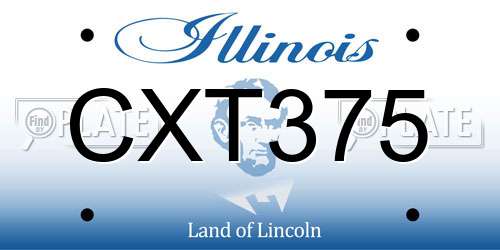 CXT375 Illinois License Plate
