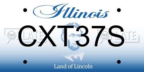 CXT37S Illinois License Plate