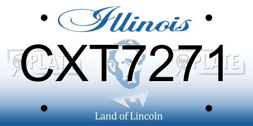 CXT7271 Illinois License Plate