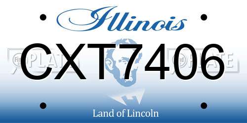 CXT7406 Illinois License Plate