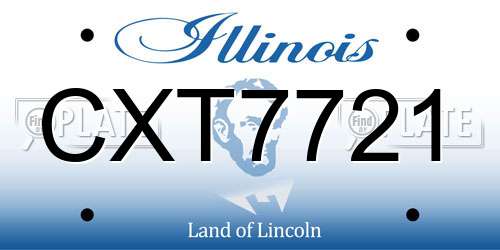 CXT7721 Illinois License Plate