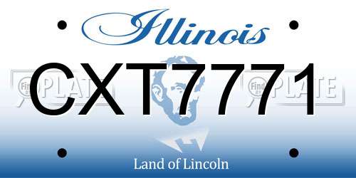 CXT7771 Illinois License Plate