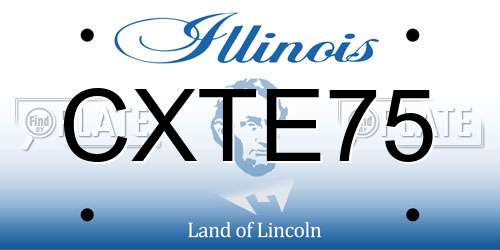 CXTE75 Illinois License Plate