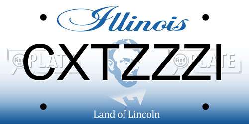 CXTZZZI Illinois License Plate