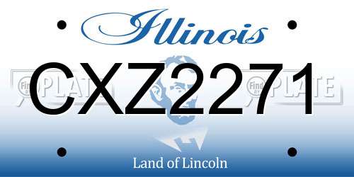 CXZ2271 Illinois License Plate