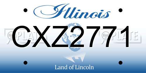 CXZ2771 Illinois License Plate