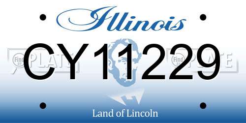 CY11229 Illinois License Plate