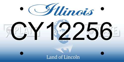 CY12256 Illinois License Plate