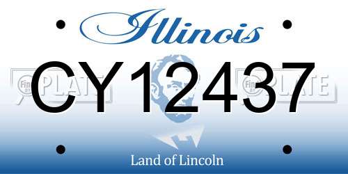 CY12437 Illinois License Plate