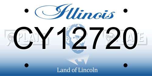 CY12720 Illinois License Plate