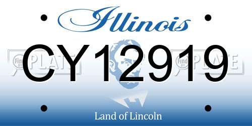 CY12919 Illinois License Plate