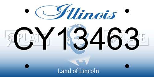 CY13463 Illinois License Plate