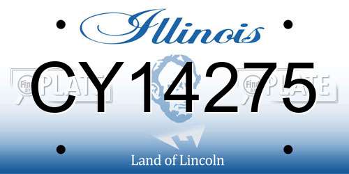 CY14275 Illinois License Plate