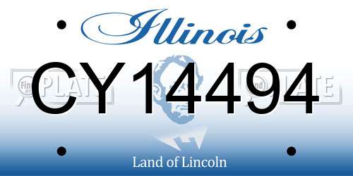 CY14494 Illinois License Plate