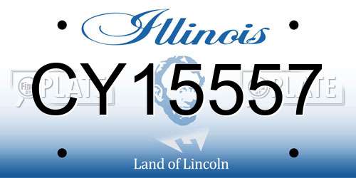 CY15557 Illinois License Plate