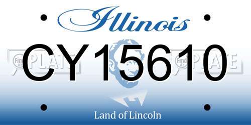 CY15610 Illinois License Plate