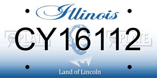 CY16112 Illinois License Plate