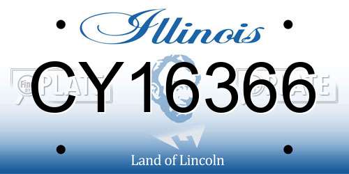 CY16366 Illinois License Plate