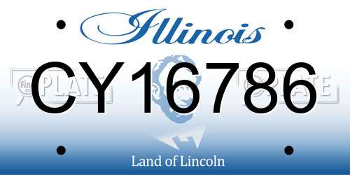 CY16786 Illinois License Plate
