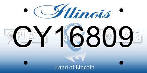 CY16809 Illinois License Plate