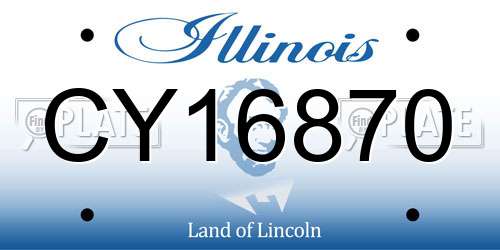 CY16870 Illinois License Plate