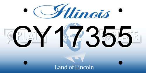 CY17355 Illinois License Plate