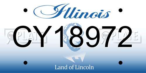CY18972 Illinois License Plate