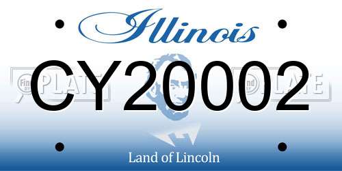 CY20002 Illinois License Plate