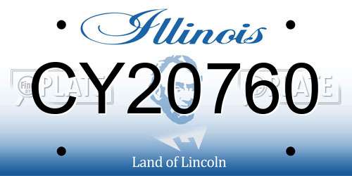 CY20760 Illinois License Plate